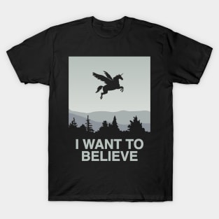 I want to believe - Unicorn Pegasus T-Shirt